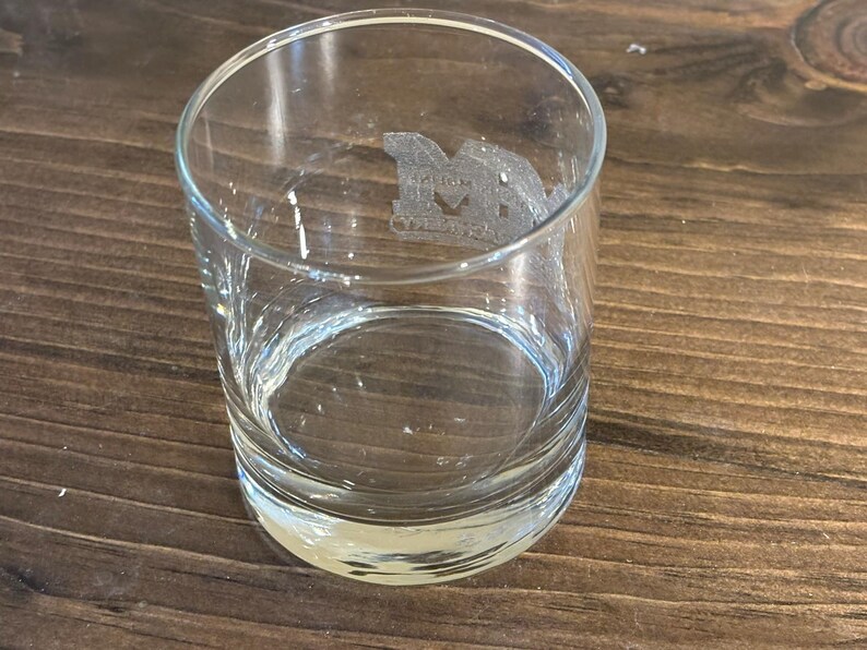 Minneapolis Moline Engraved Glass Tumbler, Drinking Glass, 11 oz
