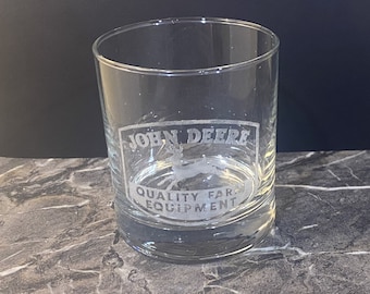 Vintage John Deere Glass Tumbler - Rustic Farmhouse Charm - 11 oz