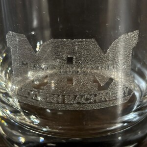 Minneapolis Moline Engraved Glass Tumbler, Drinking Glass, 11 oz