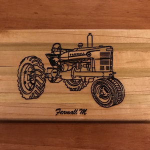 Handmade Farmall M Tractor Wall Art: Eco-Friendly Wooden Plaque, Farmhouse Wall Decor, Vintage Agriculture
