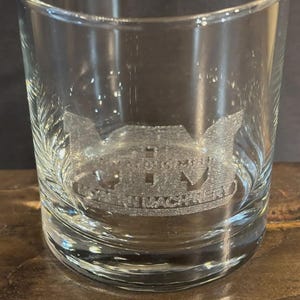 Minneapolis Moline Engraved Glass Tumbler, Drinking Glass, 11 oz