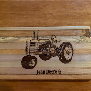 Reclaimed Wood John Deere Model G Tractor Wall Art: Rustic Farmhouse Decor