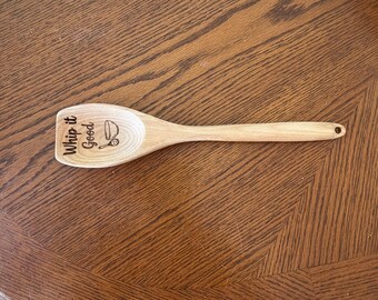 Whip It Good Engraved Wooden Spoon