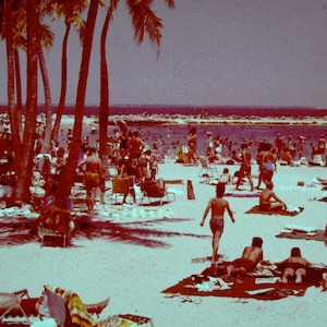 Vibras nostálgicas de Miami: Juego de 15 diapositivas Pana-Vue vintage de los años 60 con marco de plástico