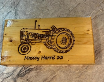 Antique Massey Harris Model 33 Tractor Décor - Handcrafted Wall Art for Farmhouse Vibes