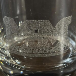 Minneapolis Moline Engraved Glass Tumbler, Drinking Glass, 11 oz