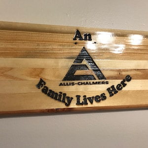 Charming Allis Chalmers Family Welcome Sign - Handmade Country Chic Decoration