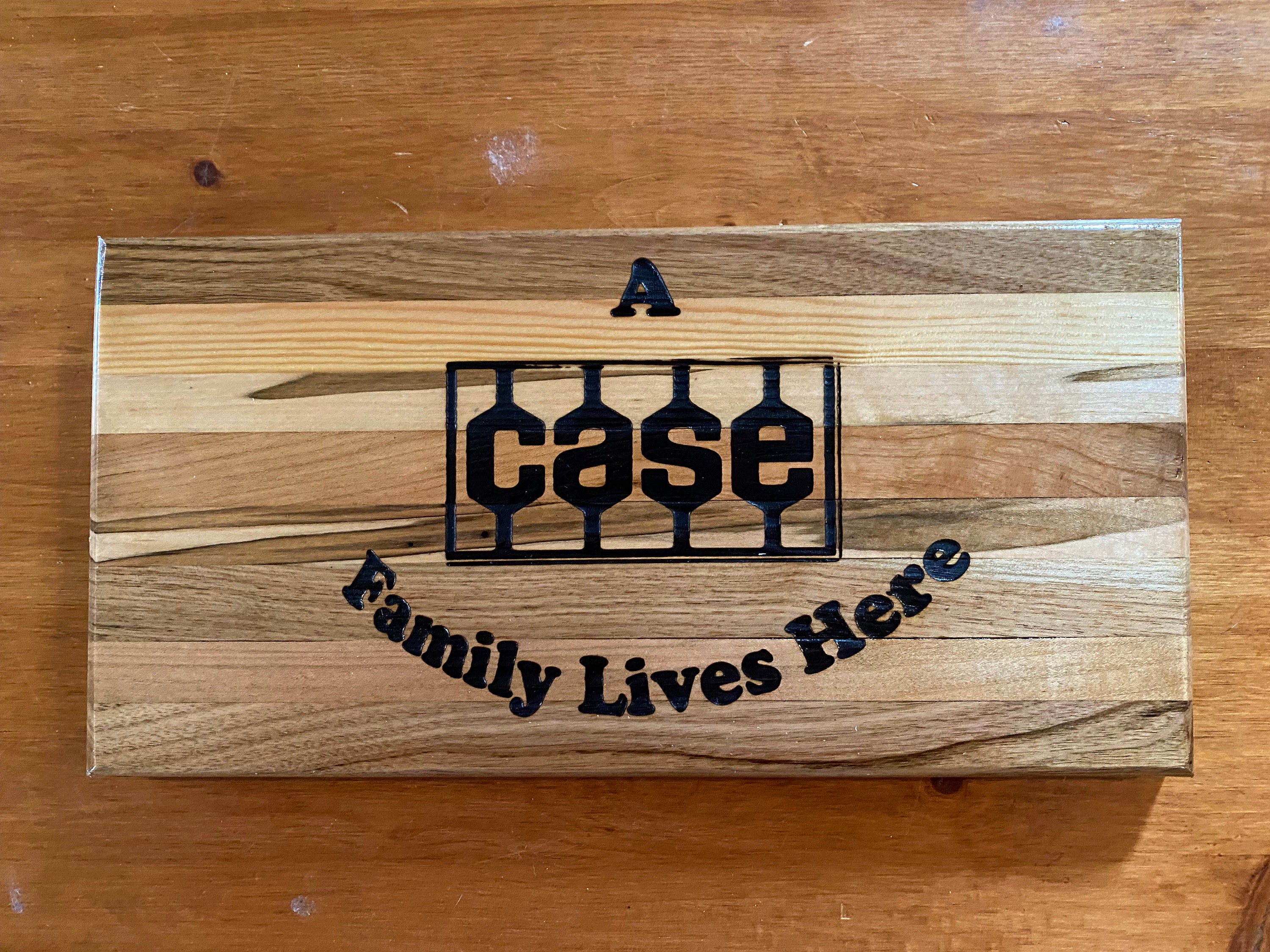 A Case Family Lives Here Welcome Sign Made From Recycled Wood, Welcome ...
