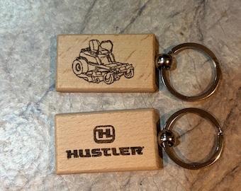 Hustler Zero Turn Wooden Key Chain
