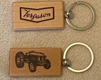 Ferguson Tractor Wooden Key Chain