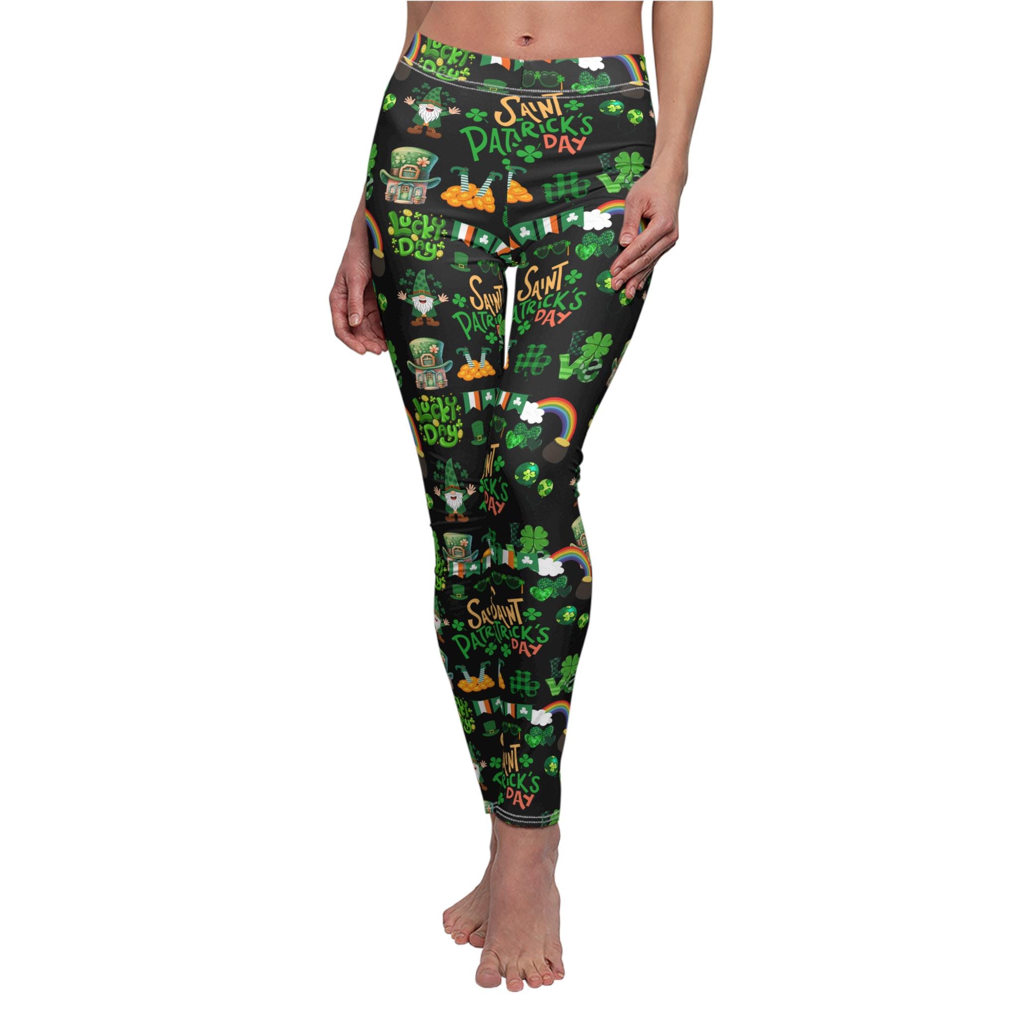 Legging Fille Truth NYC – St Patrick's Day – Motif Trèfle – Taille S – Neuf