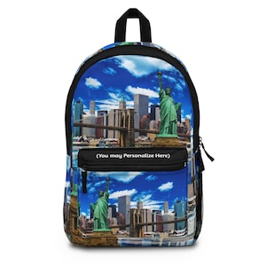 Personalized New York Special Attractions Back pack | Back to School Bag |} Gifts & Souvenirs from New York