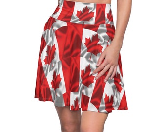 Canada Flag Women's Skater Skirt | Multi Cultural Canada Flag