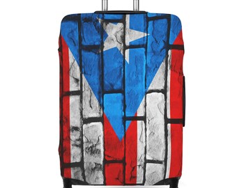 Puerto Rico Flag Luggage Cover | Puerto Rico Map Suitcase Cover | Unique gifting idea | :Luggage protector