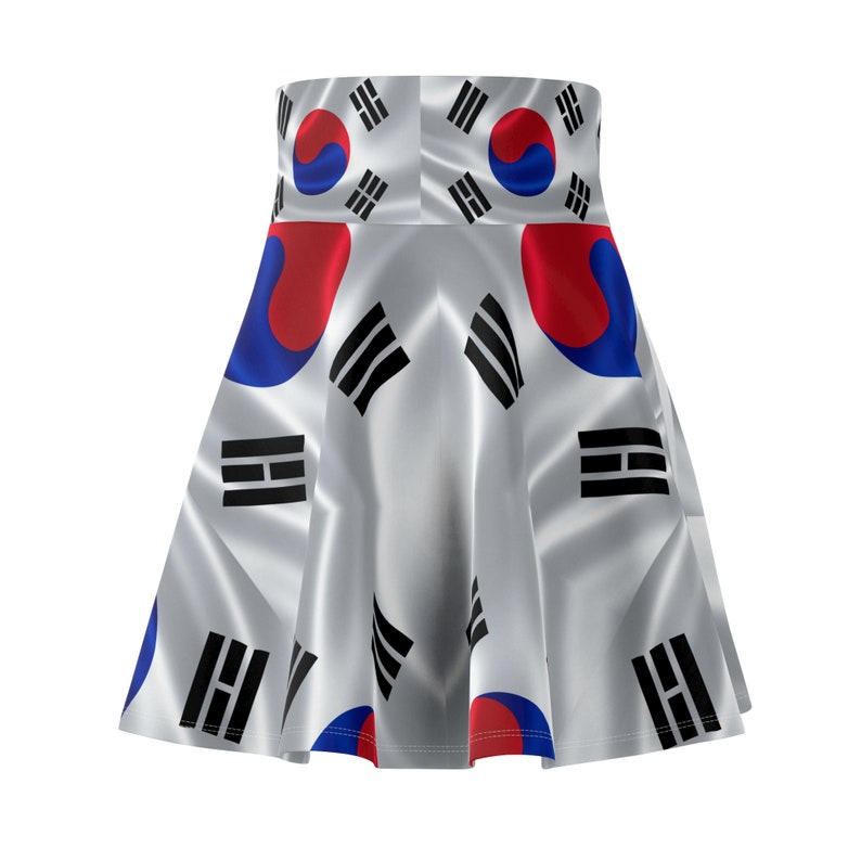 Korea Flag Women's Skater Skirt Korea day Multi Cultural Dress Attire Crisply PRINTED image 3