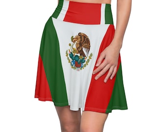 Falda de patinadora de la bandera de México / Traje multicultural / Traje del día de la independencia de México