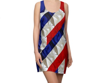 Racerback-jurk voor dames met vlag van Frankrijk/Nederland| Crisply BEDRUKTE zomerjurk | Multiculturele jurk