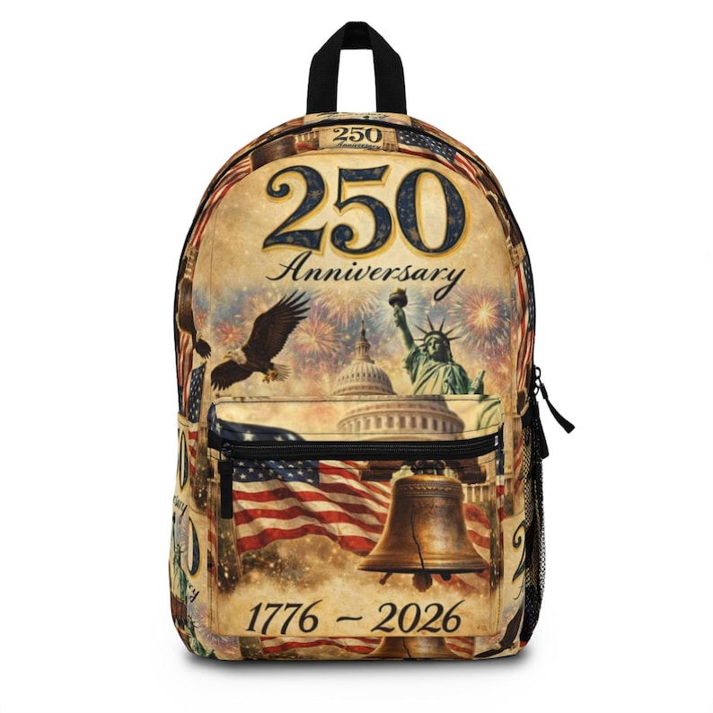 History Backpack 250th Anniversary American History Backpack | 1776-2026 Liberty Bell ...