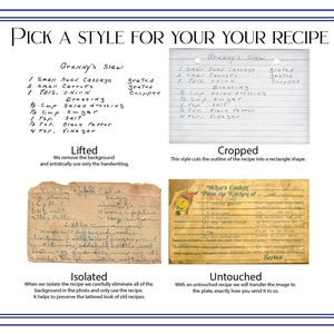 Custom Porcelain Recipe Plates with favorite recipe or photos or handwriting with editing and customization image 8