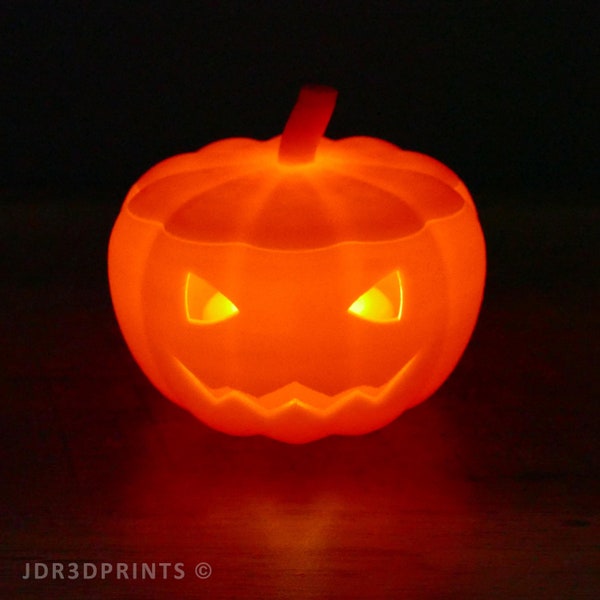 Halloween Pumpkin LED Tealight 3D Printed