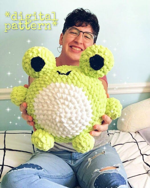 Frog Prince *digital Pattern*!!! Crochet Oversized Frog Plushie Pattern ...