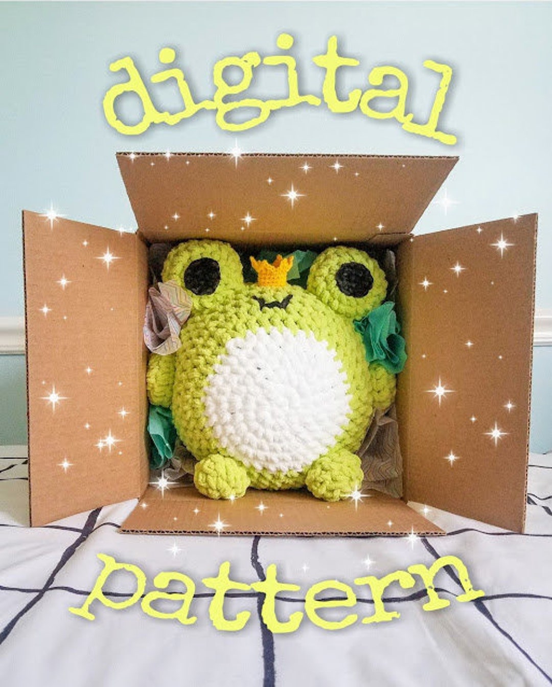 Frog Prince *digital Pattern*!!! Crochet Oversized Frog Plushie Pattern ...