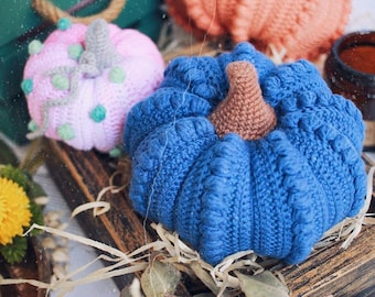 Medium Crochet Pumpkin PATTERN. DIY Tutorial Ideas Step-by-Step. US English Digital pdf