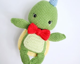 Crochet toy pattern Turtle. Amigurumi US English Digital PDF