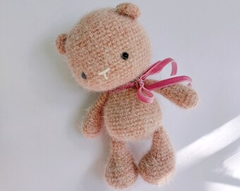 Crochet Pink Bear PATTERN. Amigurumi pdf tutorial. Amigurumi Bear Pattern - Crochet Teddy Bear Pattern. US English Digital PDF Printable