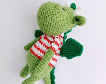 Crochet dragon toy pattern - amigurumi dragon pattern - dragon amigurumi - US English Digital PDF