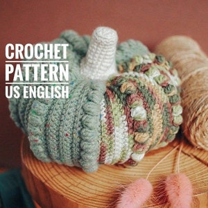 Medium Crochet Pumpkin PATTERN. DIY Tutorial Ideas Step-by-Step. US English Digital pdf image 2