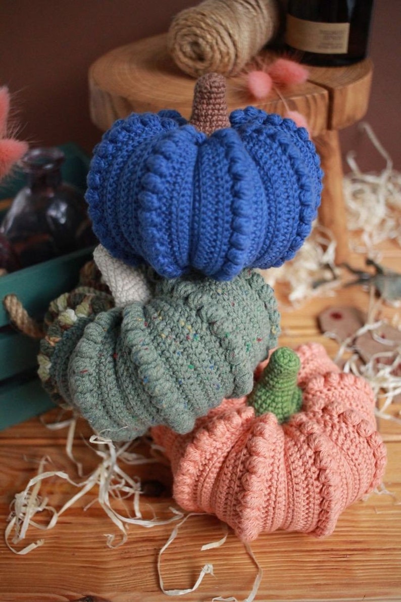 Medium Crochet Pumpkin PATTERN. DIY Tutorial Ideas Step-by-Step. US English Digital pdf image 7