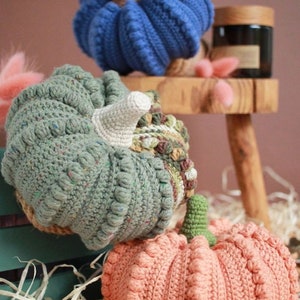 Medium Crochet Pumpkin PATTERN. DIY Tutorial Ideas Step-by-Step. US English Digital pdf image 4