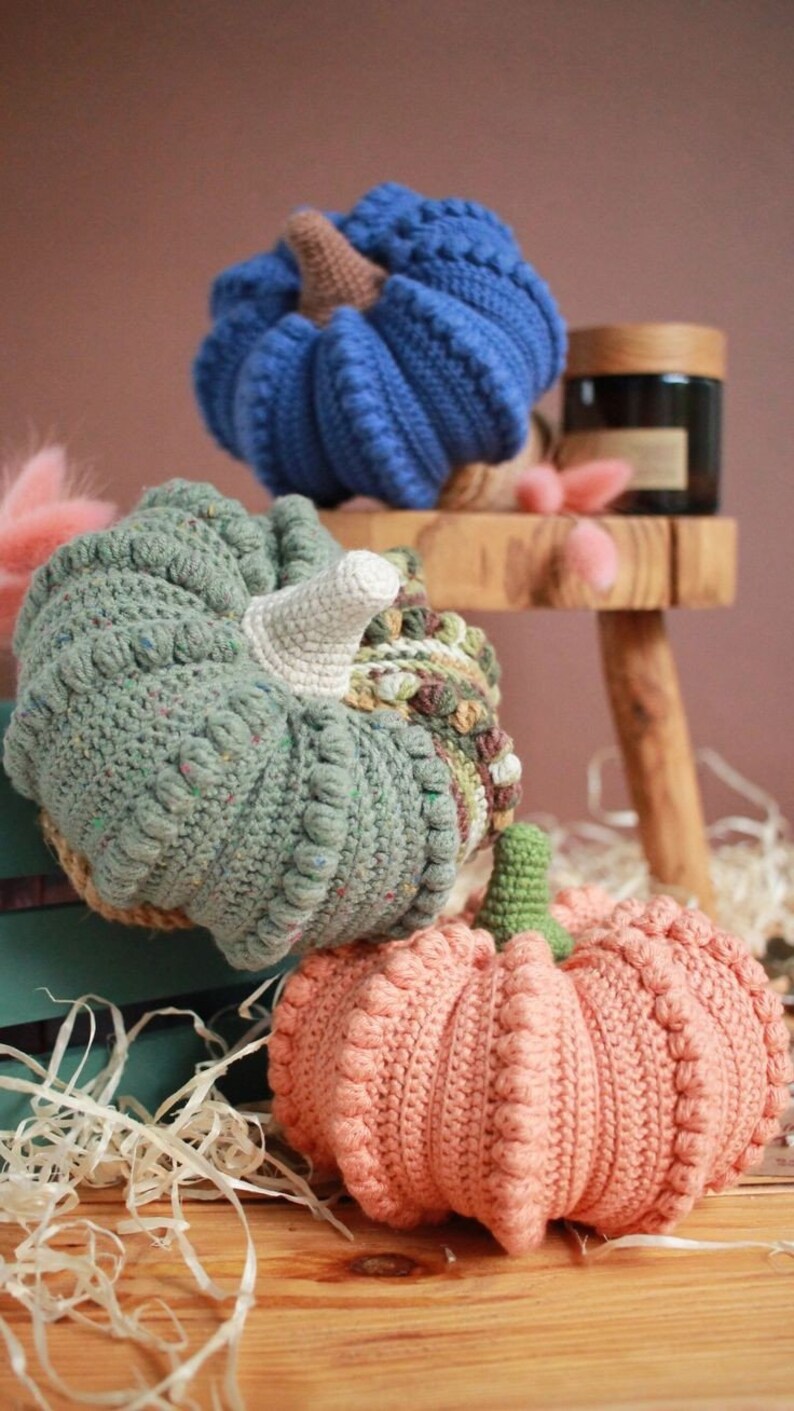 Medium Crochet Pumpkin PATTERN. DIY Tutorial Ideas Step-by-Step. US English Digital pdf image 4