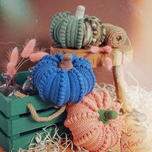 Medium Crochet Pumpkin PATTERN. DIY Tutorial Ideas Step-by-Step. US English Digital pdf image 5