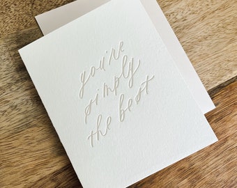 You're Simply the Best