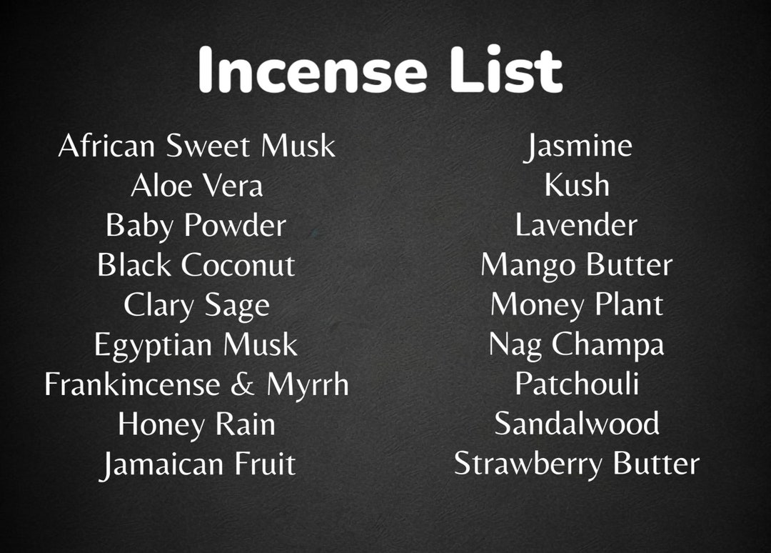 Scented Incense Sticks 100 Sticks per Bundle Handmade High Etsy