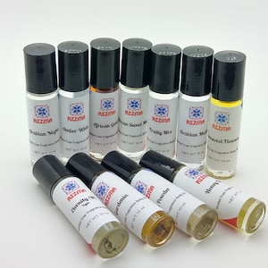 Roll On Body Oils- Alcohol Free Uncut fragrance body oils Egyptian Musk, Jasmine, Amber White, Kush, Frankincense, Sandalwood 12 ml Roll On