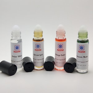 Best Fragrance body oil, Alcohol Free Uncut Scented body oil, Egyptian Musk, Baby Powder, Amber White, Mango Butter, Perfume oil in Roll On