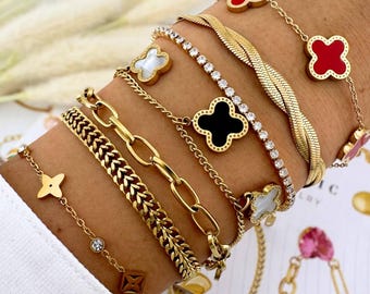 Bracelets, 18K Gold Plated Stainless Steel waterproof, washable fine jewelry for all occasions I minimalist jewelry