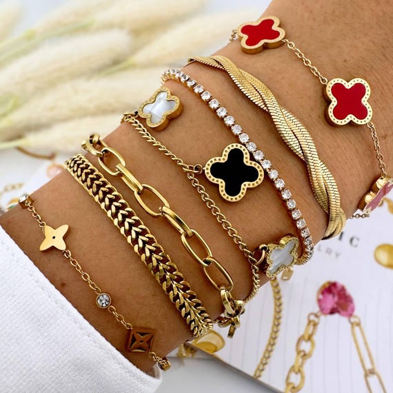 18K Gold Plated Chain Bracelet Waterproof Stainless Steel Fine Jewelry for Women Everyday Wear| Gift for Mother's day, Anniversary, Birthday
