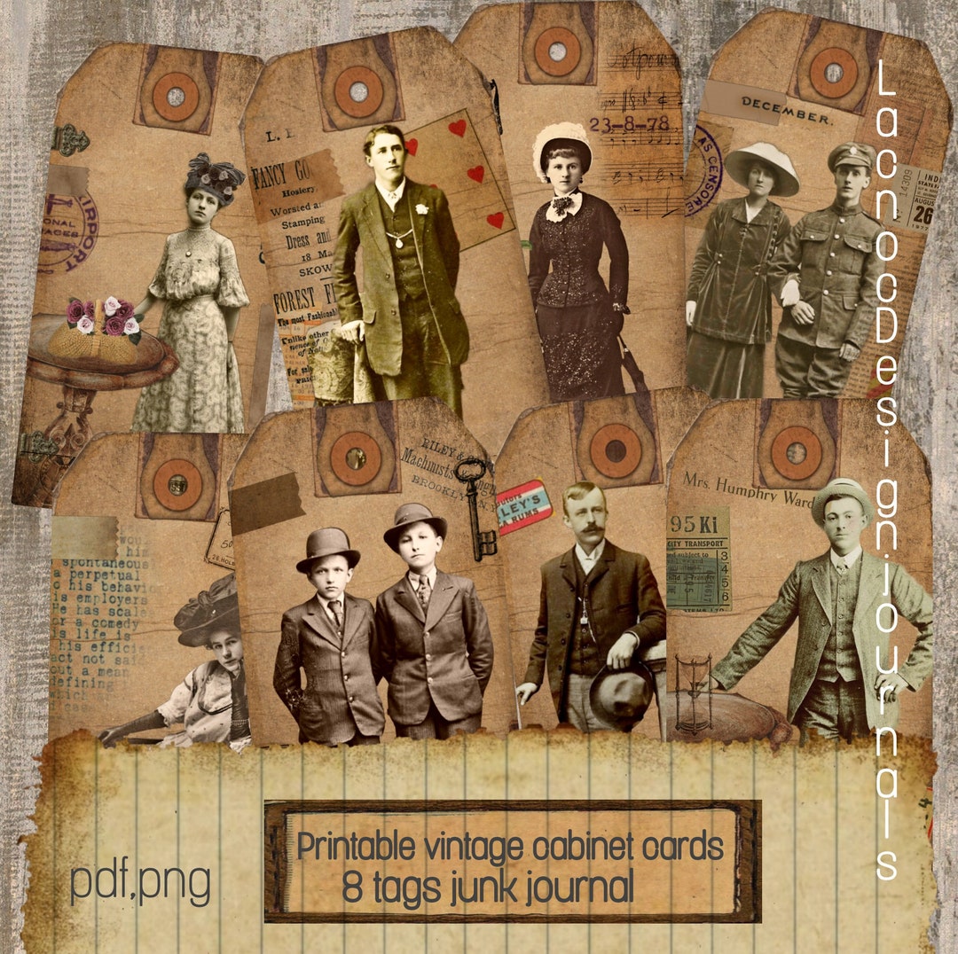 Printable Vintage Cards Etsy