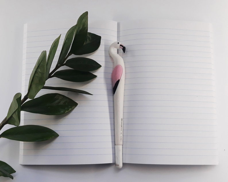 Replaceable paper Flamingo insert refill A5 paper Tucan inserts notebook color Jungle for journal blank eco-friendly paper black craft pages
