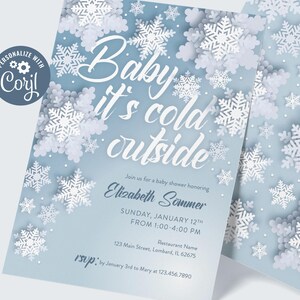 Editable Winter Snowflake Party Signs – Set of Three 8x10 Posters ...