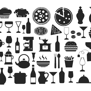 Cafe Creative Icon Restaurant Place Set Icon Editable Pack. Ai. JPEG. PDF. Svg-How to available in the description