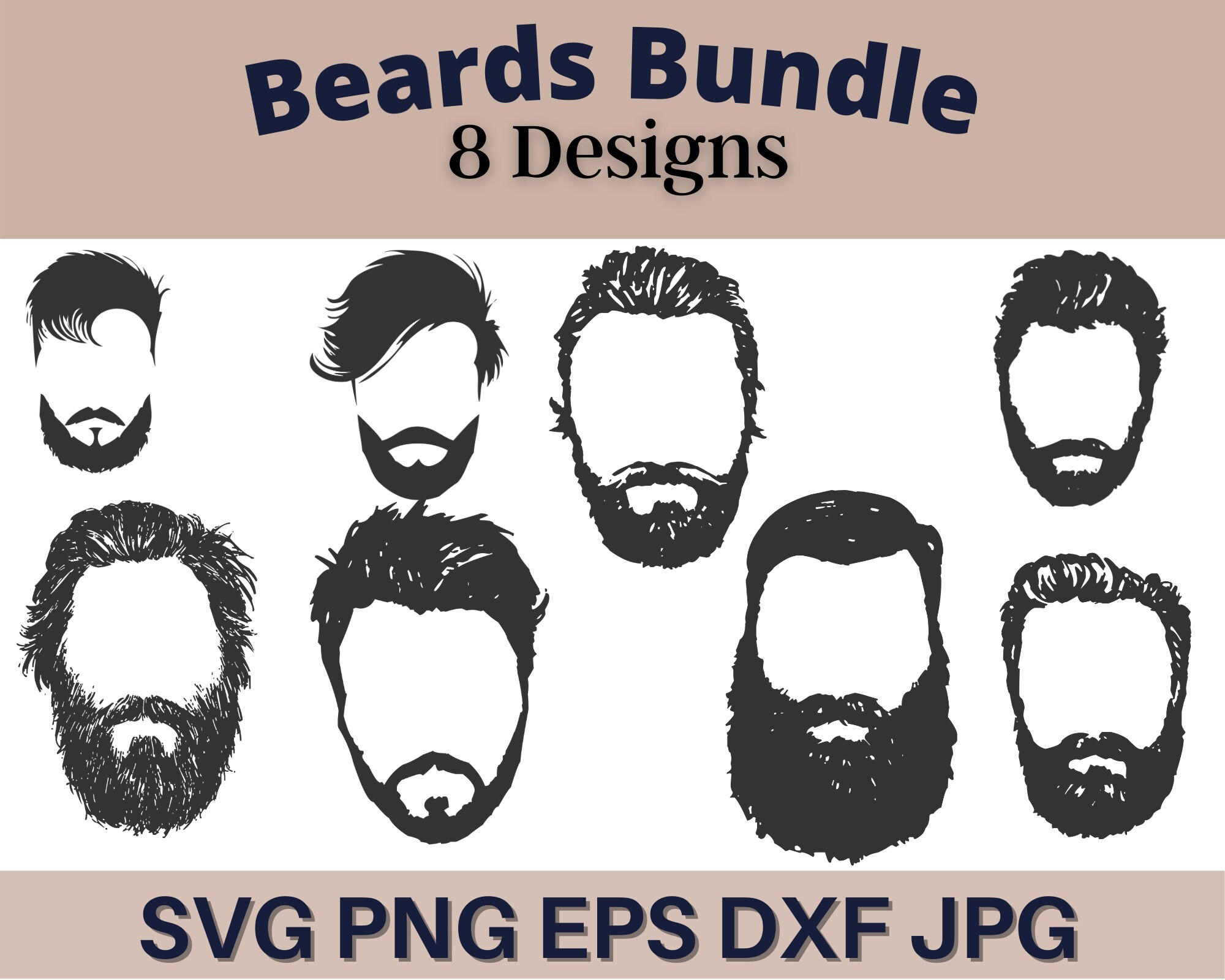 Meme SVG Cut File Nordic Man PNG Beard Barber (Instant Download) 