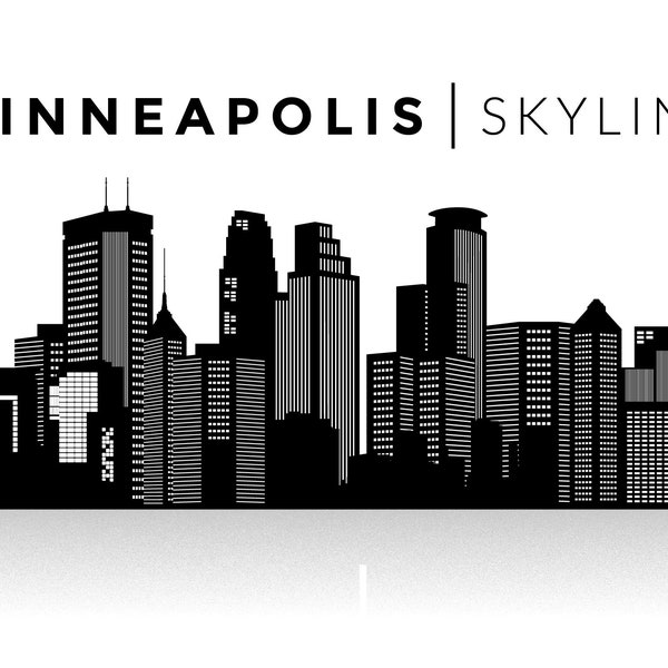 Minneapolis City Capital Logo Skyline Digital Design Vector Pack Minnesota. AI. JPEG. PDF. Svg-How to available in the description