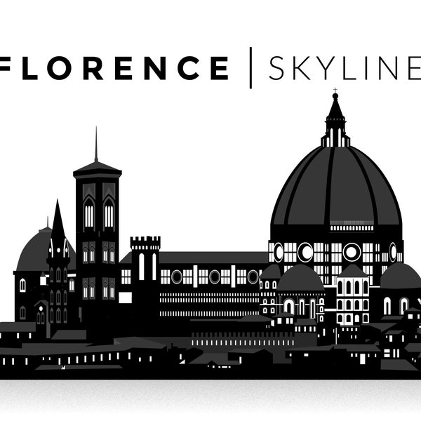 Florence City Capital Logo Skyline Digital Design Vector Pack Italy. AI. JPEG. PDF. Svg-How to available in the description
