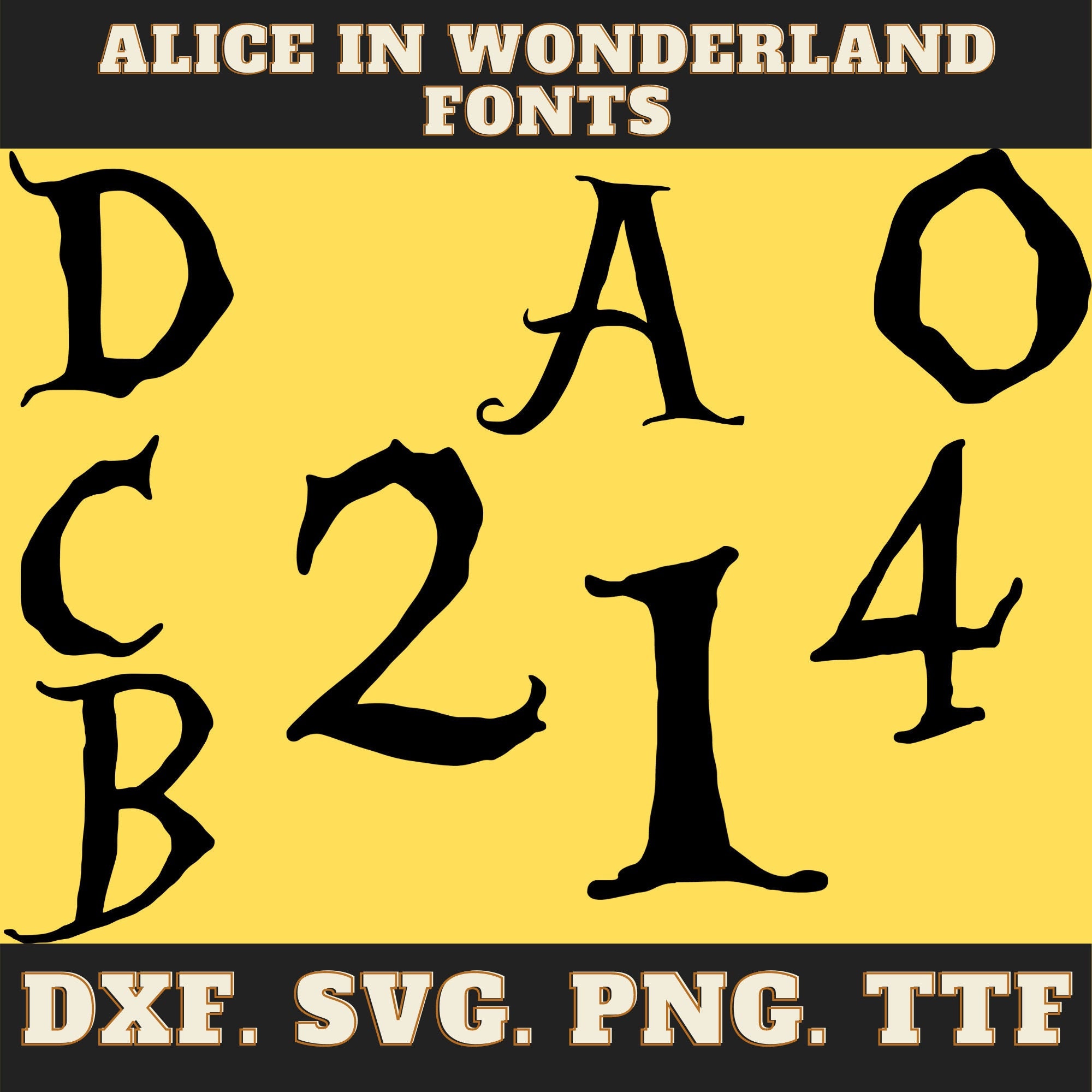 Cartoon Fonnts Fonts in One Download TTf} Alice in the wonder land fonts Cricut Font Bundle Mega Deal