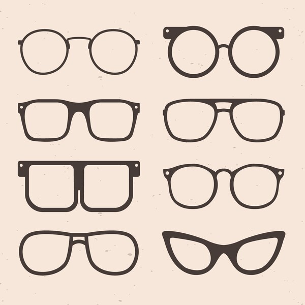 Paper Digital Pack Glasses Etsy